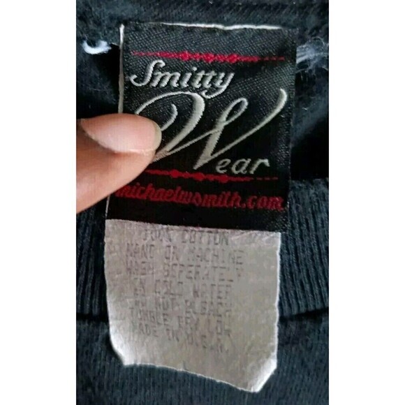 Michael W Smith Tour T-Shirt Men's Large American Flag Graphic Black Vintage - Picture 4 of 8